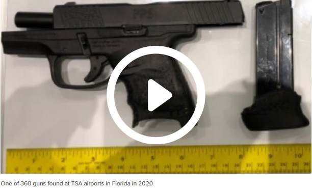 one of 360 guns found at Florida airports 2020
