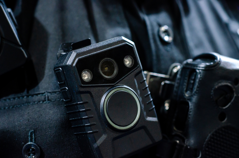 police body cam on police uniform