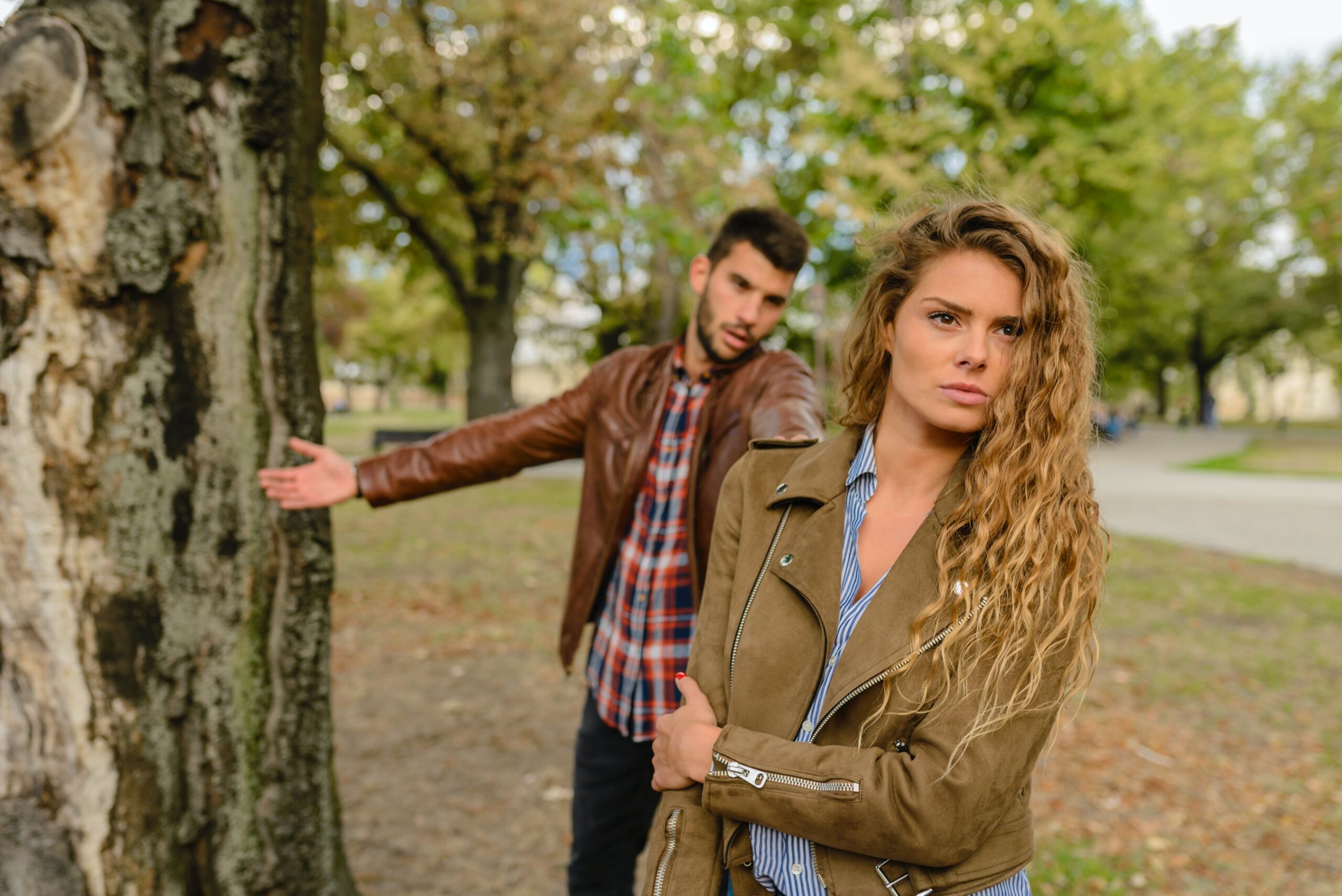 man and woman in domestic argument