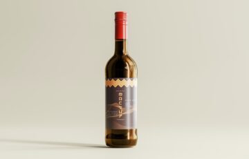 wine bottle on table