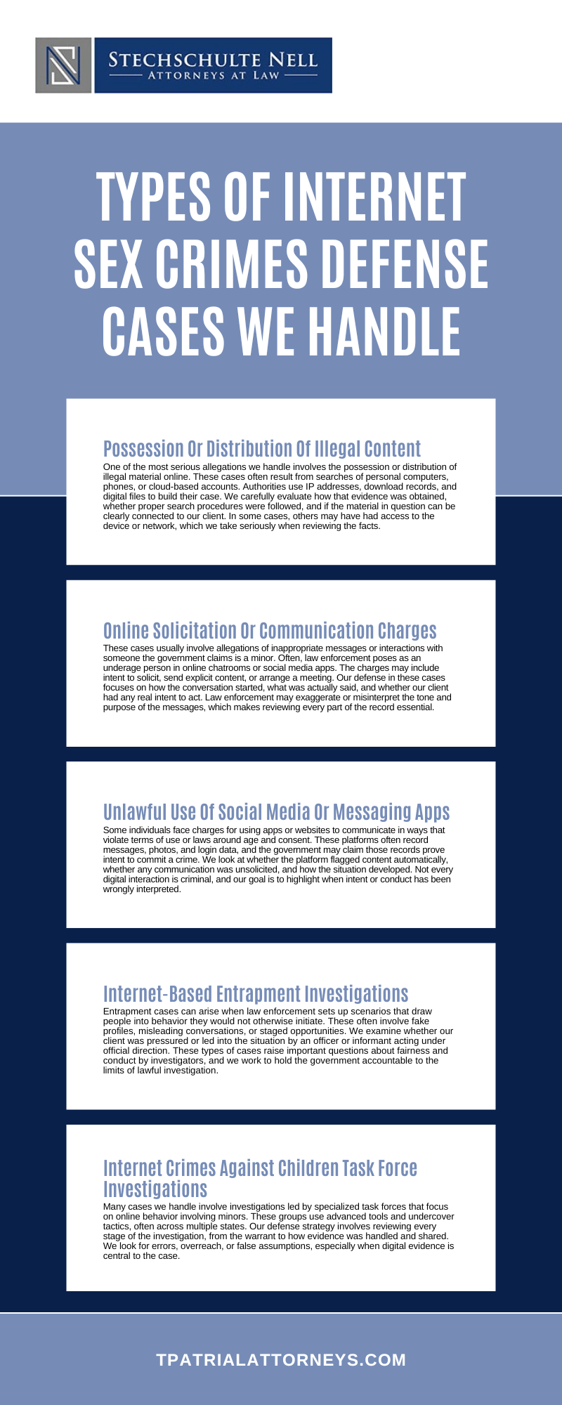 Types Of Internet Sex Crimes Defense Cases We Handle Infographic