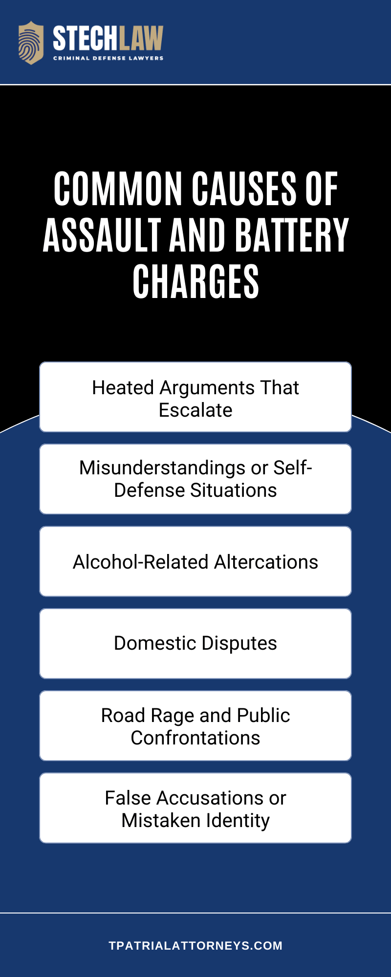 Common Causes Of Assault And Battery Charges Infographic